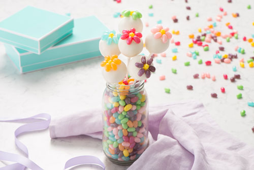 Jelly Belly Flower Cake Pops