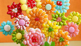 Jelly Belly Flower Cookie Pops
