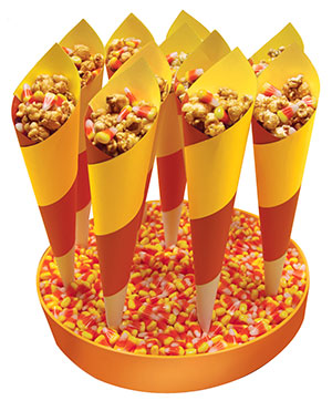 Candy Corn Caramel Corn Decorative Cones